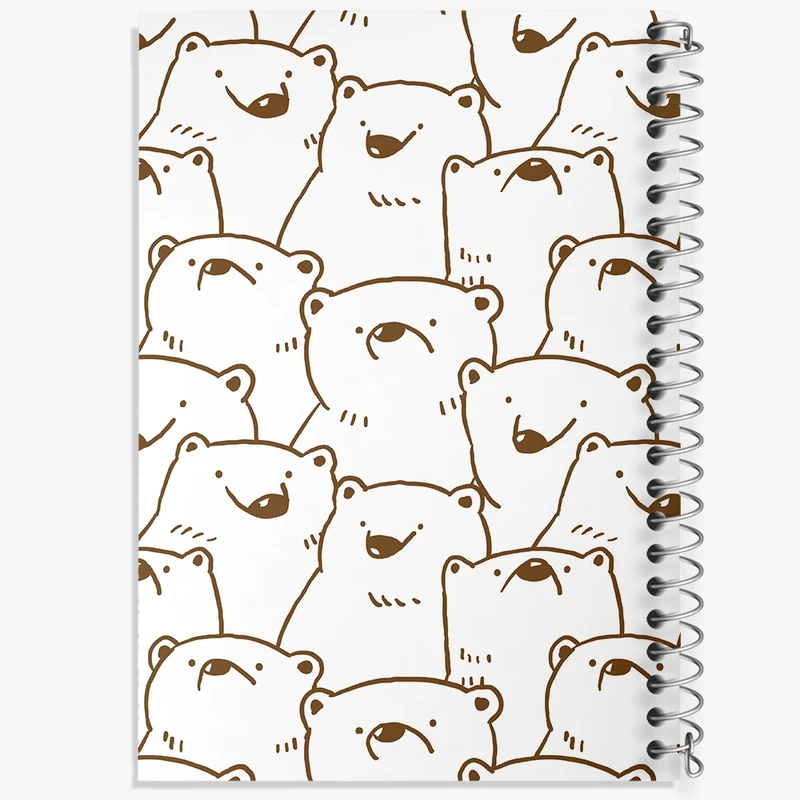 دفتر طراحی 50 برگ خندالو طرح خرس کد N872