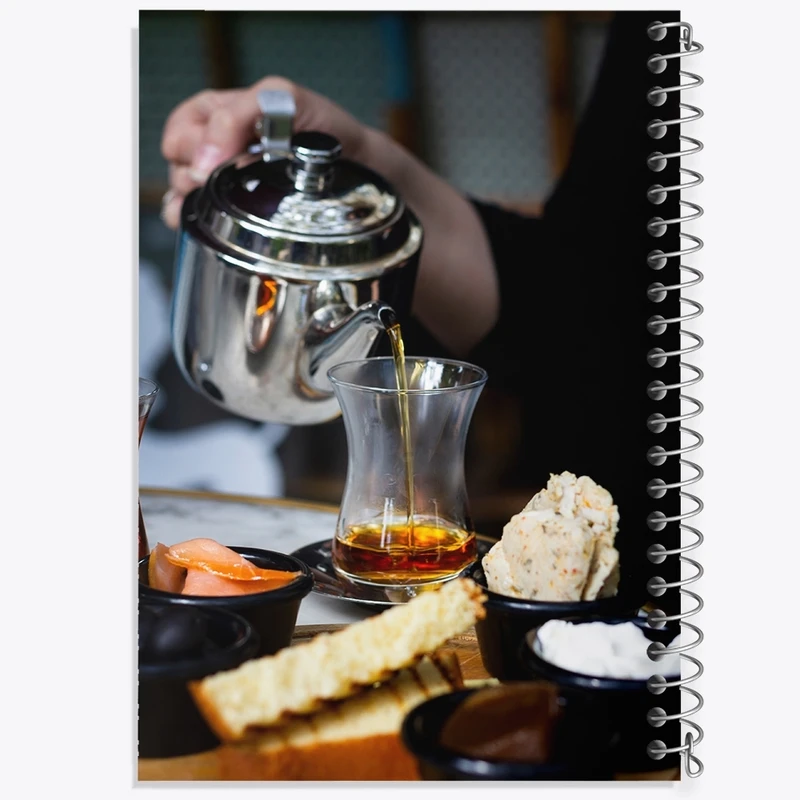 دفتر طراحی 50 برگ خندالو طرح چای و کافه کد F1491