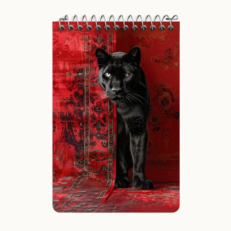 دفتر یادداشت 50 برگ خندالو طرح ببر و نقش فرش کد F5056