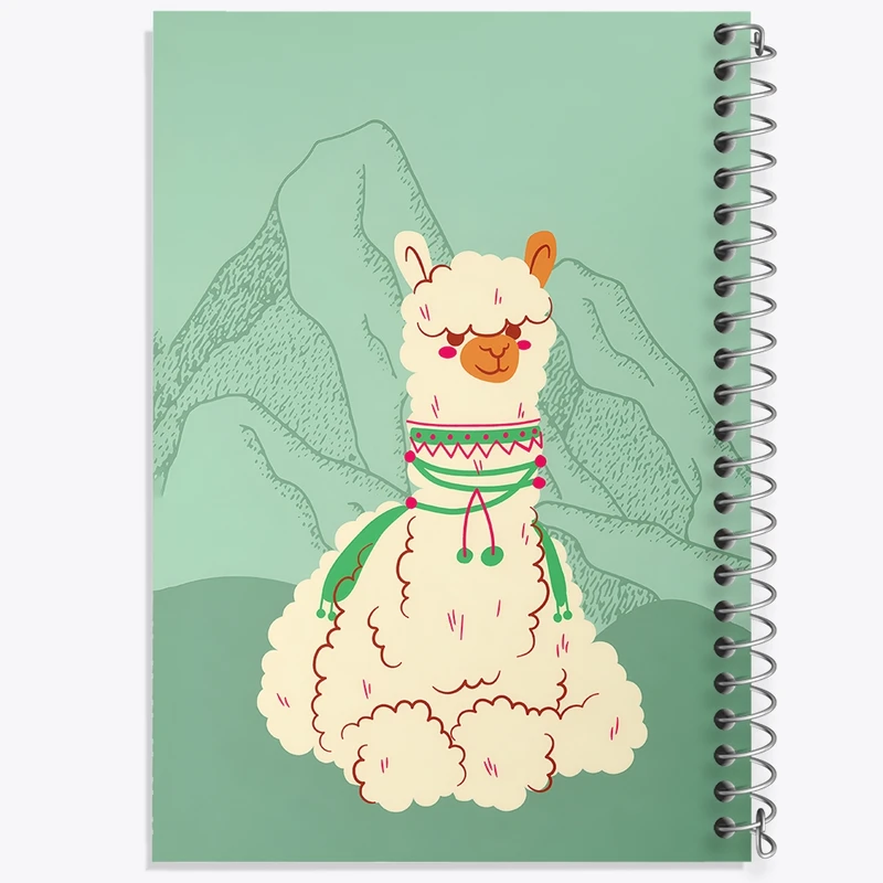 دفتر ژورنال نویسی 50 برگ خندالو مدل نقطه ای طرح لاما کد N6363