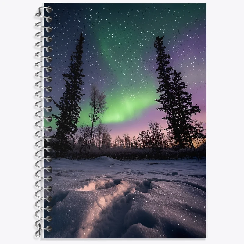 دفتر لغت 50 برگ خندالو طرح شفق قطبی کد F11657