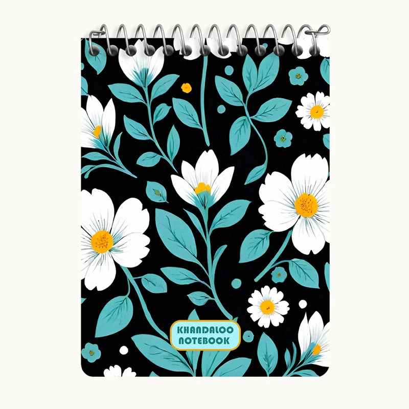 دفتر یادداشت 50 برگ خندالو طرح پترن گل گلی کد N6088