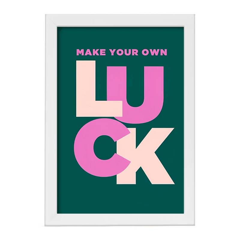 تابلو خندالو طرح Make Your Own Luck کد F14195