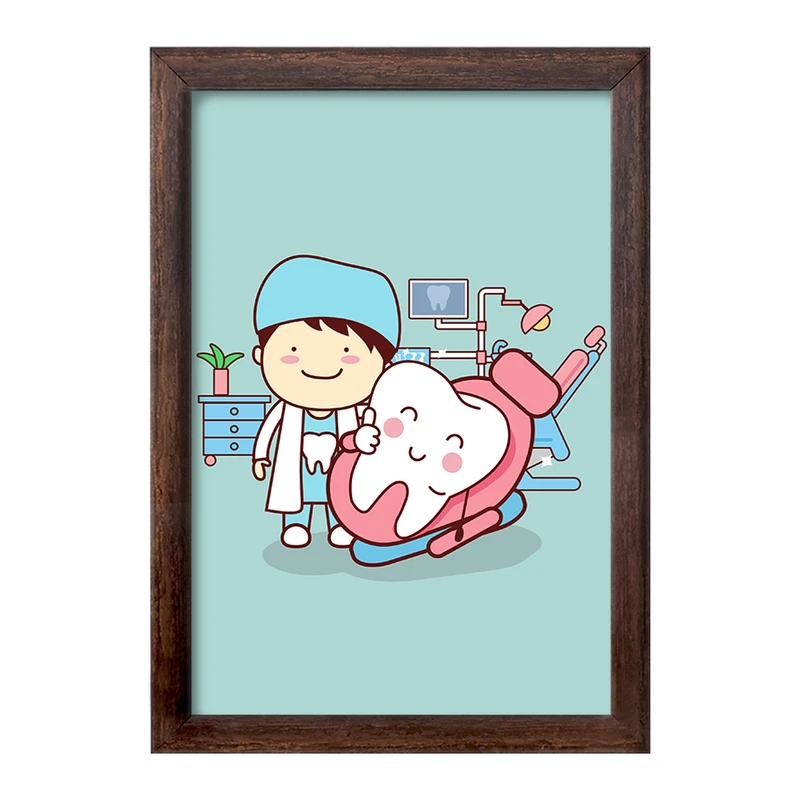 تابلو خندالو طرح دندان و دندان پزشکی کودکانه کد 36742