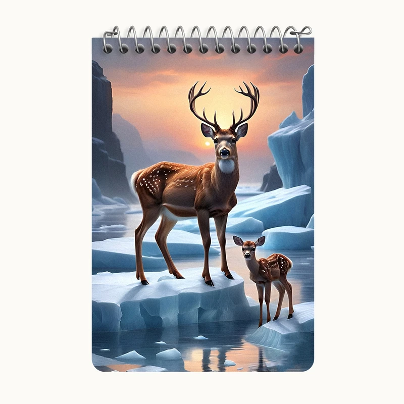 دفتر یادداشت 50 برگ خندالو طرح گوزن کد F6160