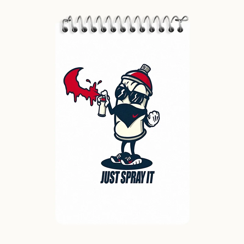 دفتر یادداشت 50 برگ خندالو طرح اسپری بامزه کد F4373