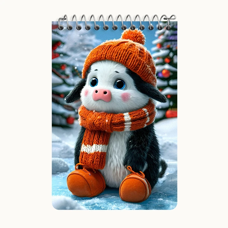 دفتر یادداشت 50 برگ خندالو طرح گوساله ی بامزه کد F8126