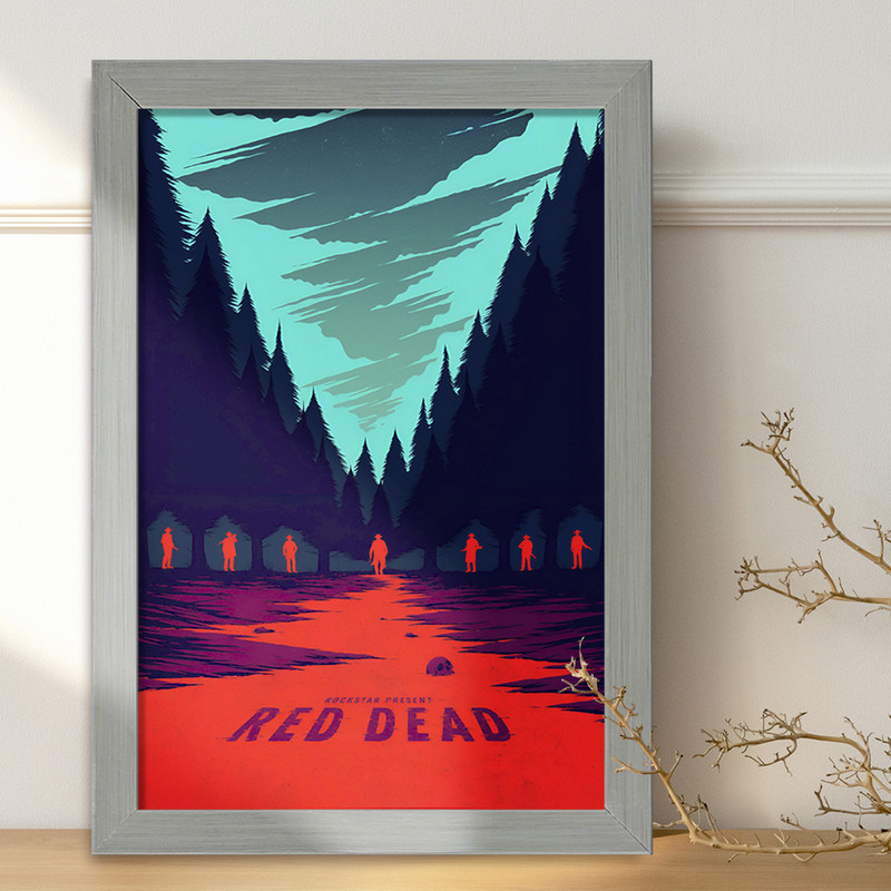 تابلو خندالو طرح رد دد (Red Dead) کد F4458
