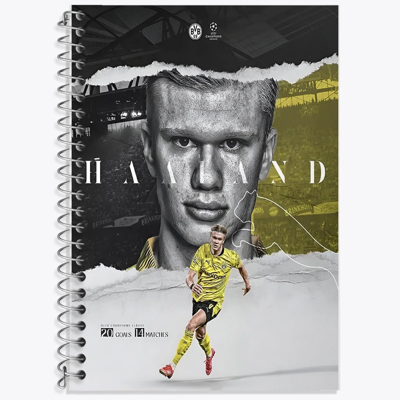 دفتر نت موسیقی 50 برگ خندالو طرح ارلینگ هالند (Erling Haaland) کد F13512