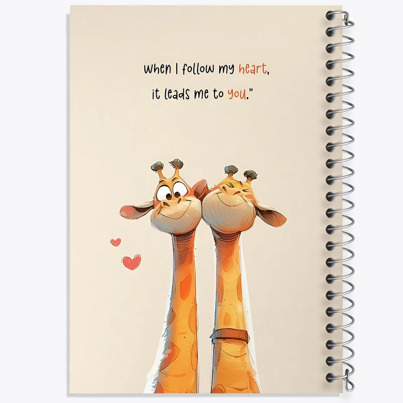 دفتر طراحی 50 برگ خندالو طرح عاشقانه (Lovely) کد N9426