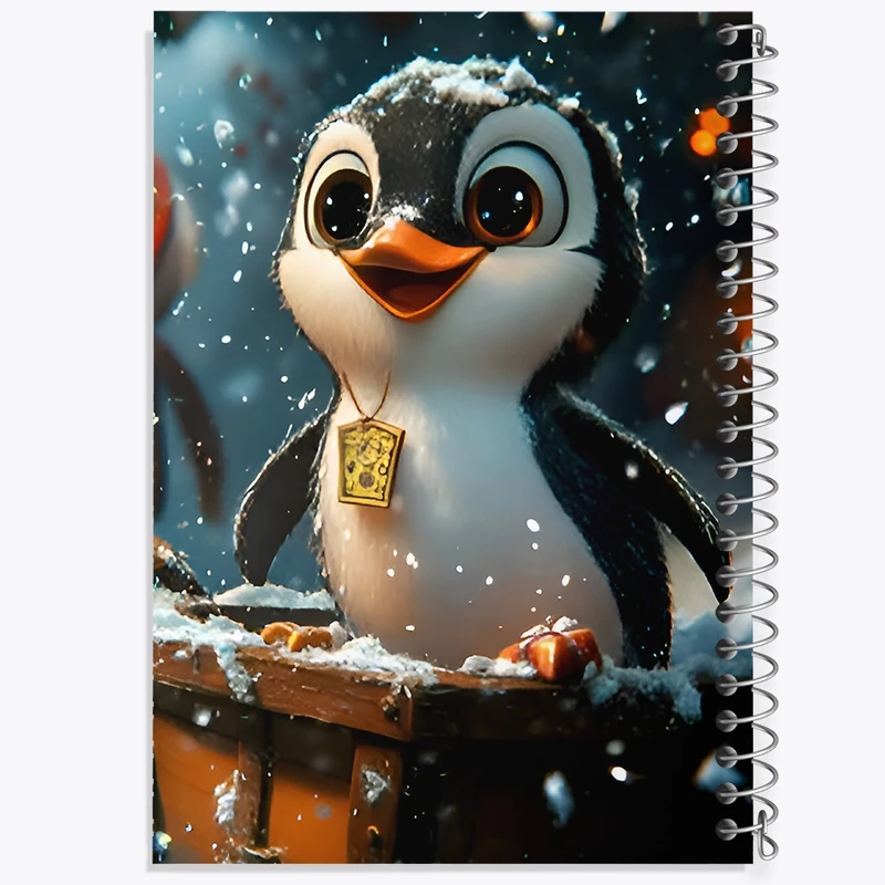 دفتر طراحی 50 برگ خندالو طرح پنگوئن کد F9611