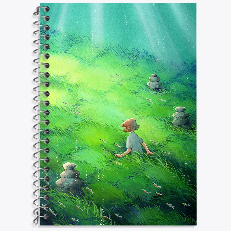 دفتر زبان 50 برگ خندالو مدل دو خط طرح فانتزی کد N8822