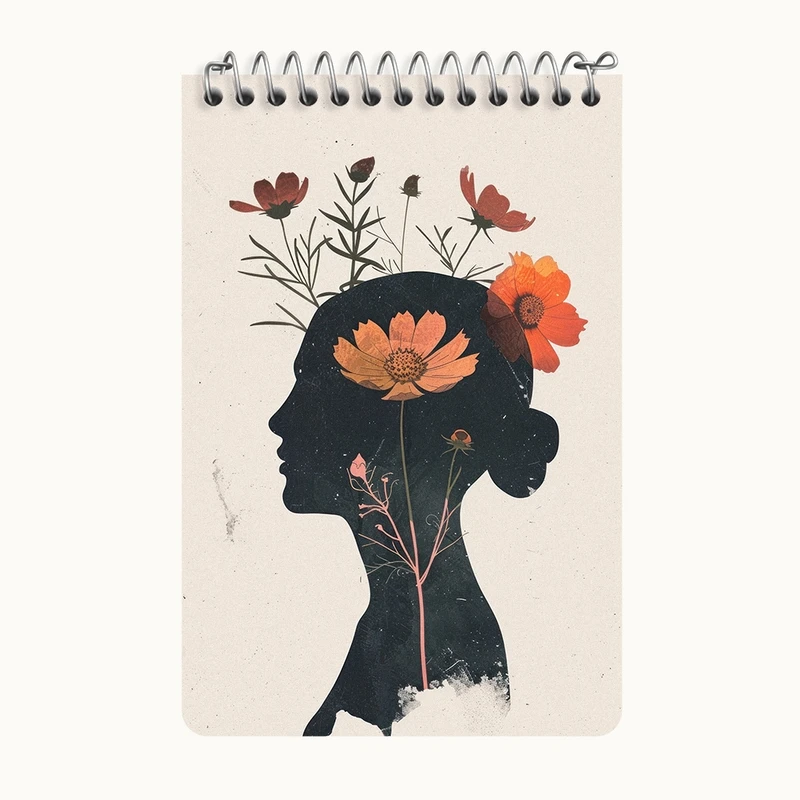 دفتر یادداشت 50 برگ خندالو طرح دخترانه مینیمال کد F3110