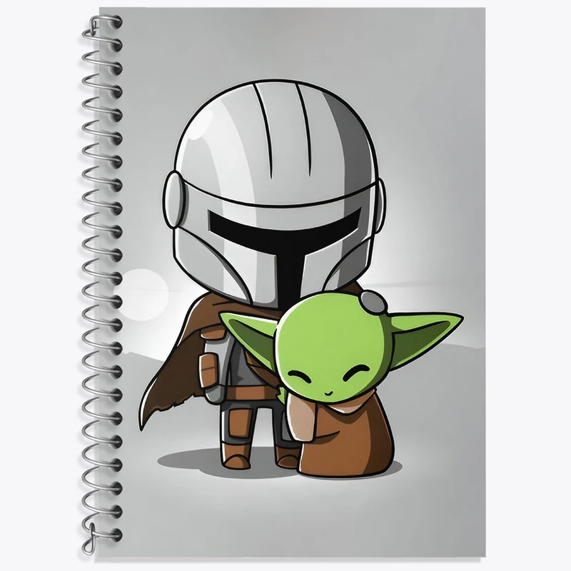 دفتر زبان 50 برگ خندالو مدل سه خط طرح جنگ ستارگان کد F3367