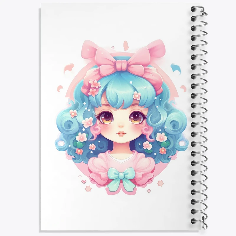 دفتر طراحی 50 برگ خندالو طرح دخترانه (Girlish) کد 36894