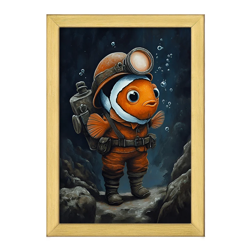 تابلو خندالو طرح ماهی آتش نشان کد F11789