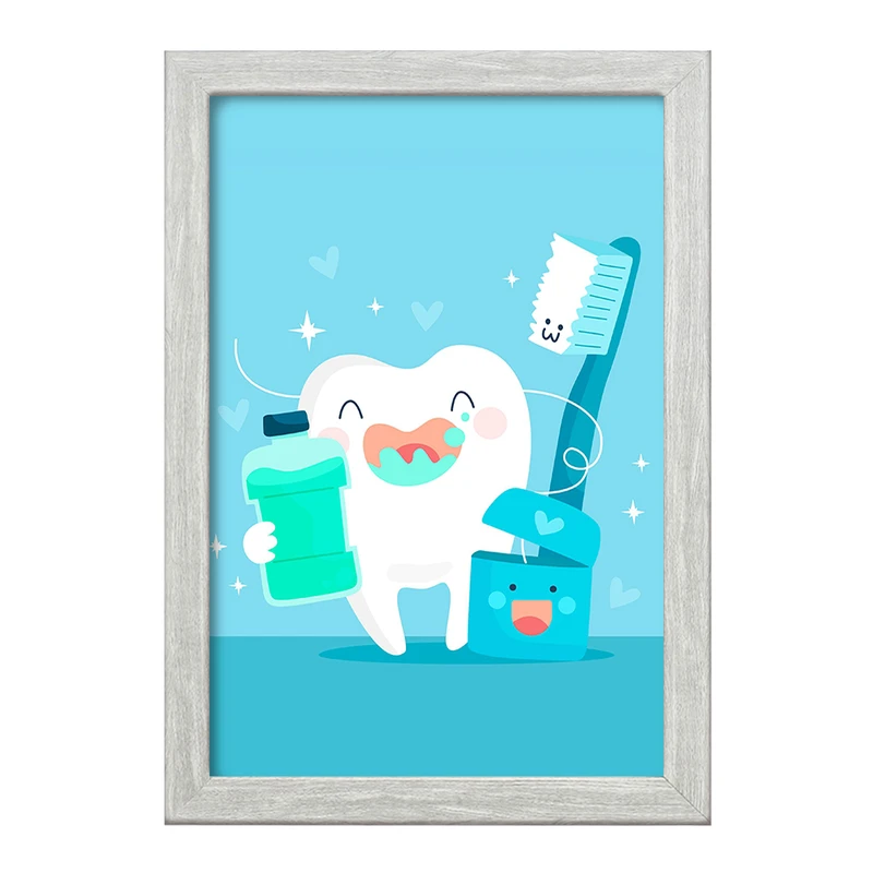 تابلو خندالو طرح دندان و دندان پزشکی کودکانه کد 36738