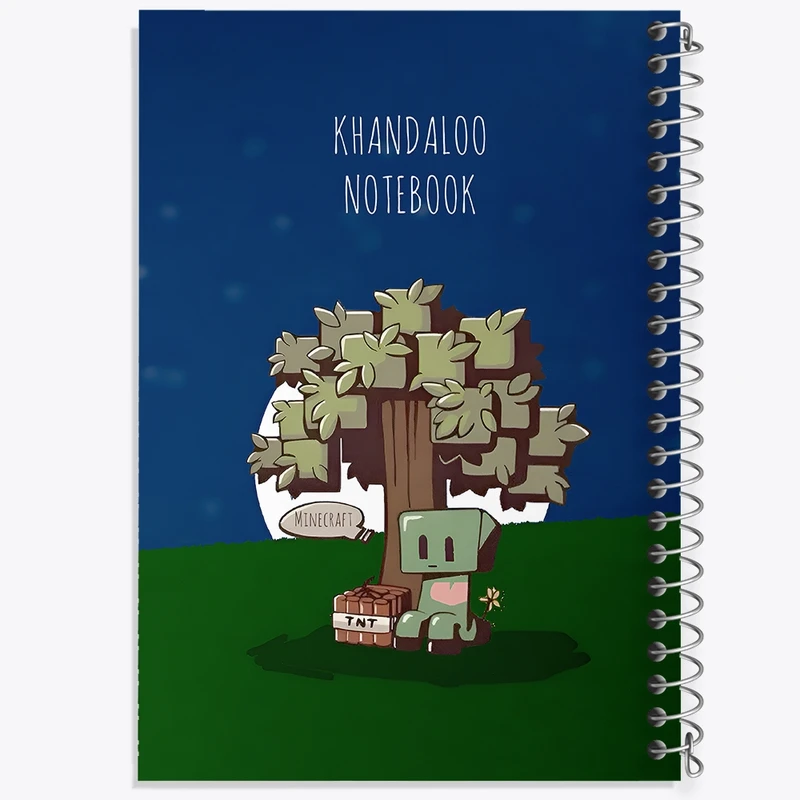 دفتر لیست خرید 50 برگ خندالو طرح بازی ماینکرافت (Minecraft) کد N8788