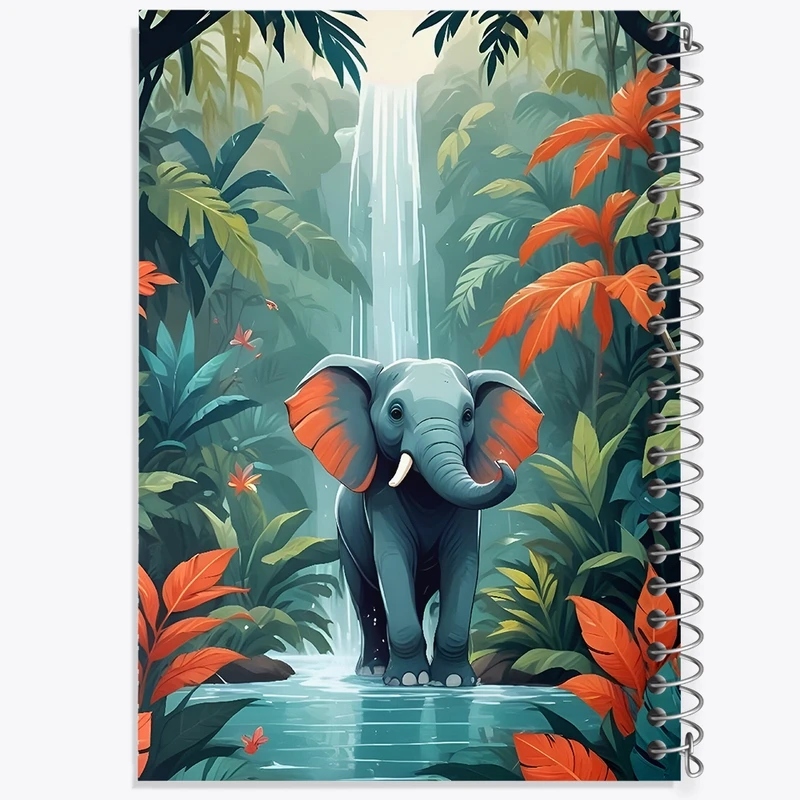 دفتر لیست خرید 50 برگ خندالو طرح فیل و دریاچه کد F10968