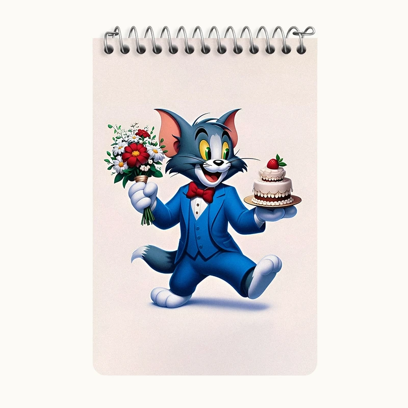 دفتر یادداشت 50 برگ خندالو طرح تام (Tom) کد F8398