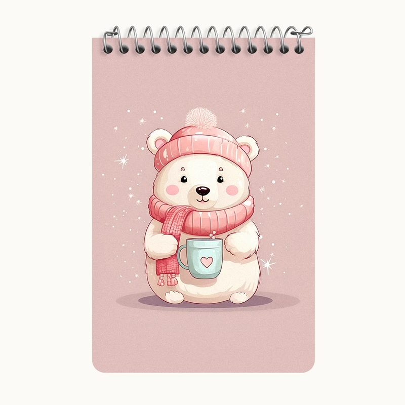 دفتر یادداشت 50 برگ خندالو طرح خرس کیوت کد F5832