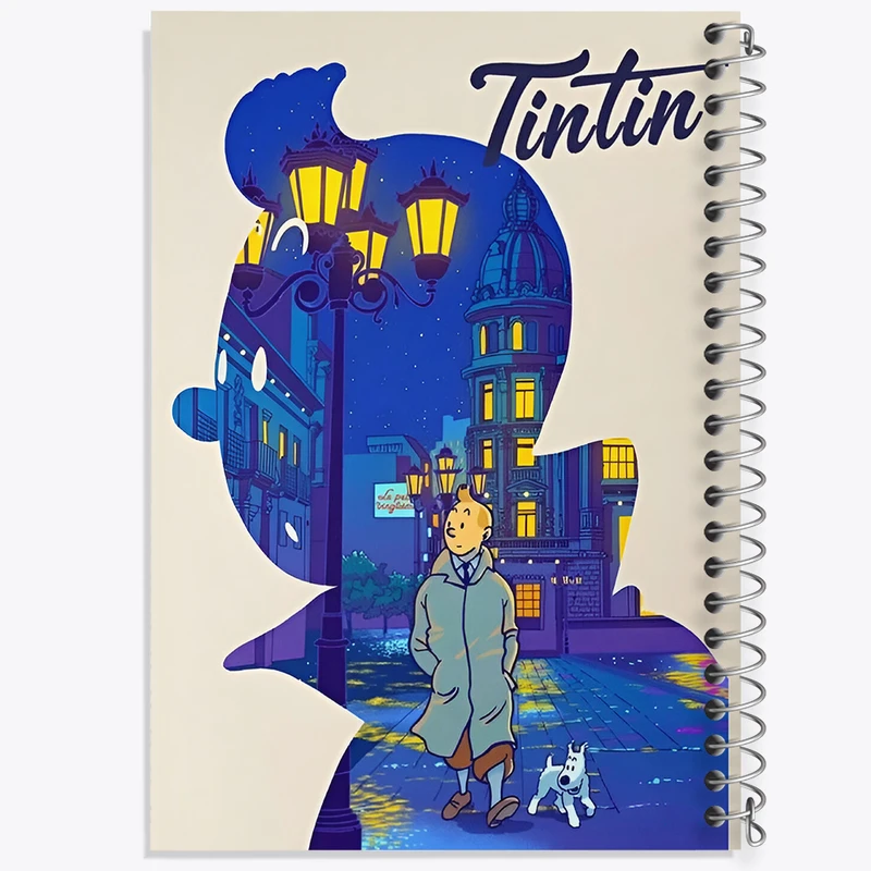 دفتر مشق 100 برگ خندالو طرح تن تن (Tintin) کد F10337