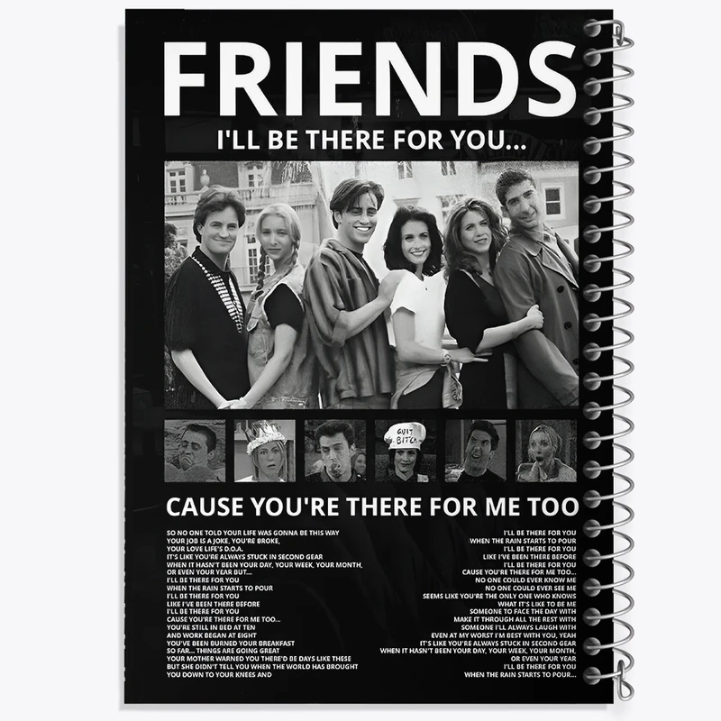 دفتر شطرنجی 50 برگ خندالو طرح فرندز (Friends) کد F13504