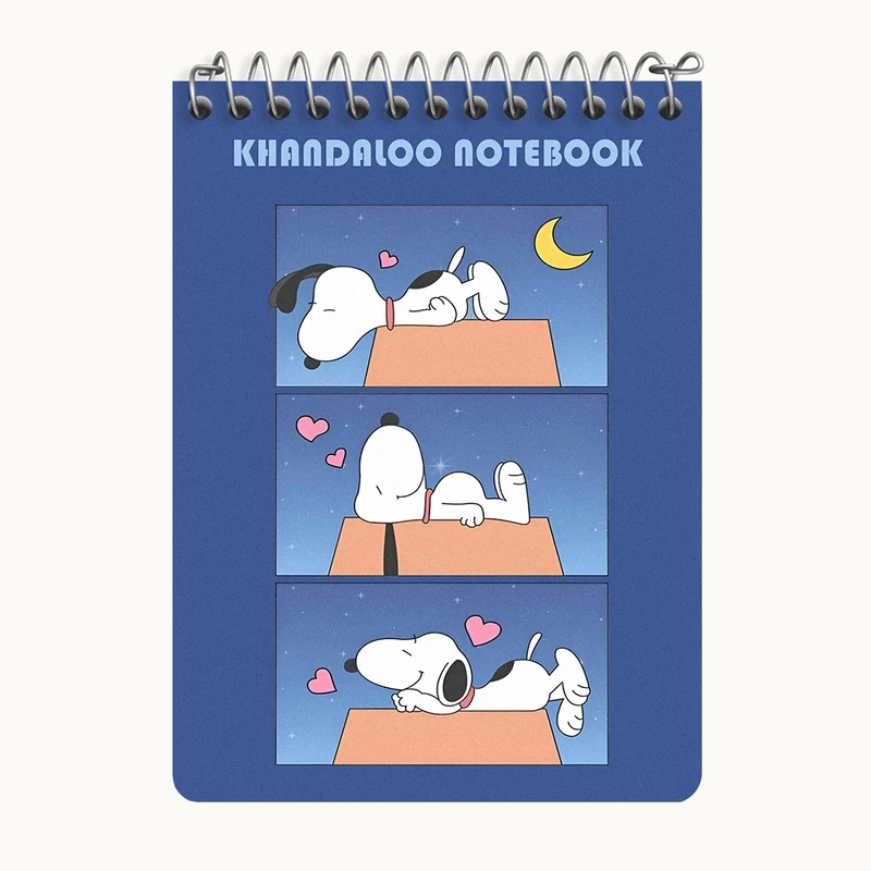 دفتر یادداشت 50 برگ خندالو طرح اسنوپی (snoopy) کد N6218