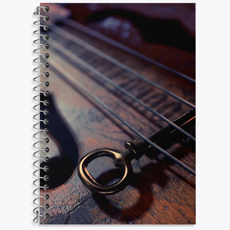 دفتر زبان 50 برگ خندالو مدل سه خط طرح ویولن (Violin) کد N8059