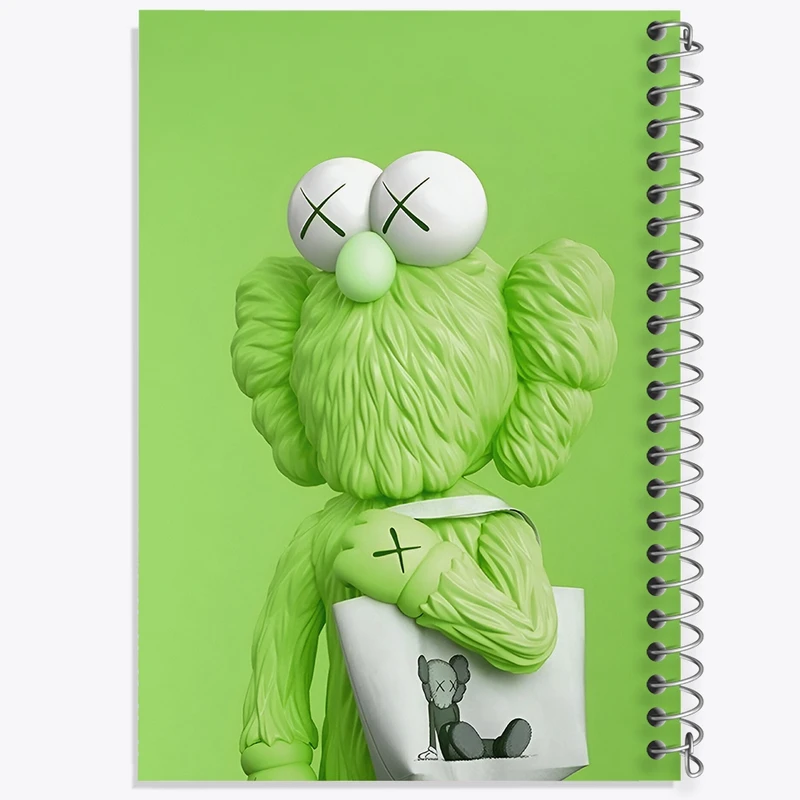 دفتر شطرنجی 50 برگ خندالو طرح عروسک کاز (kaws) کد F3996