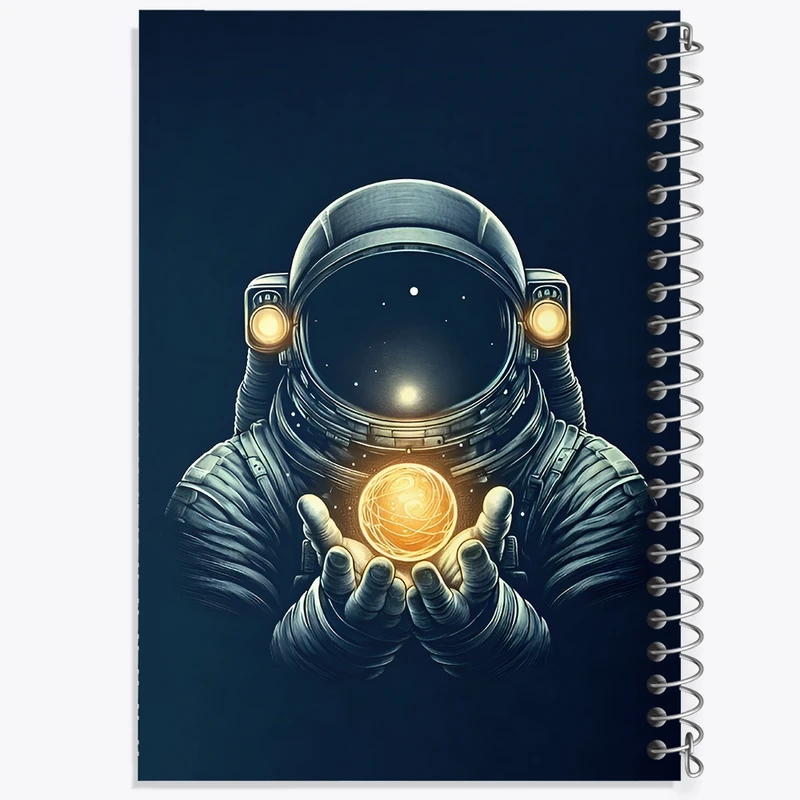 دفتر شطرنجی 50 برگ خندالو طرح فضانورد کد F9285