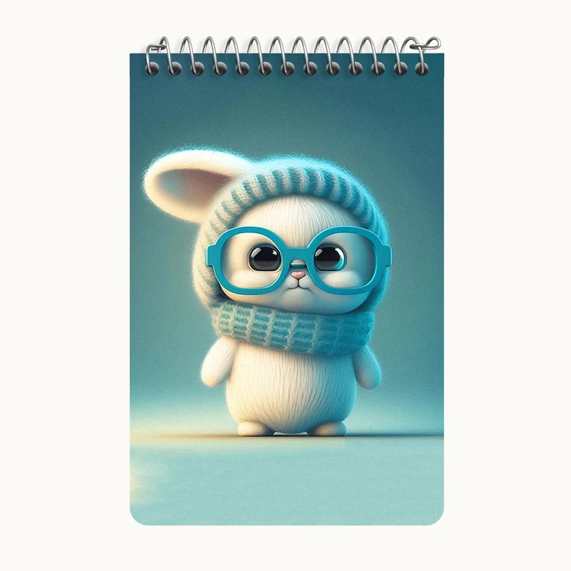 دفتر یادداشت 50 برگ خندالو طرح خرگوش کیوت کد F5676