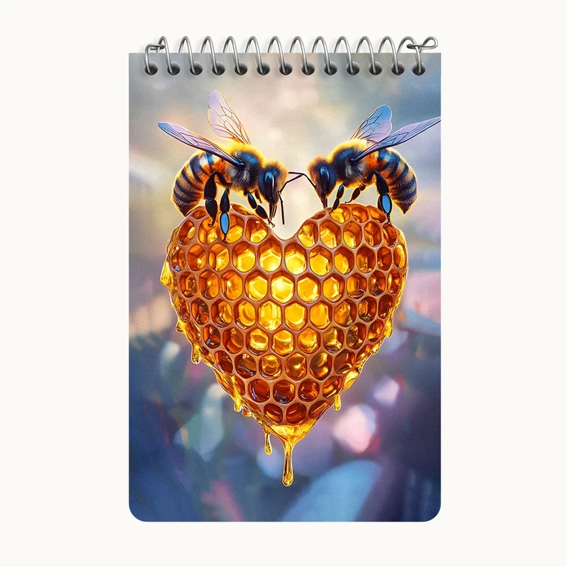 دفتر یادداشت 50 برگ خندالو طرح زنبور عسل کد F12087