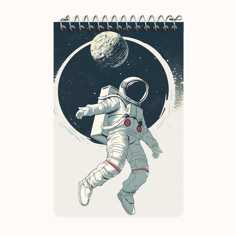 دفتر یادداشت 50 برگ خندالو طرح فضانورد کد F10085