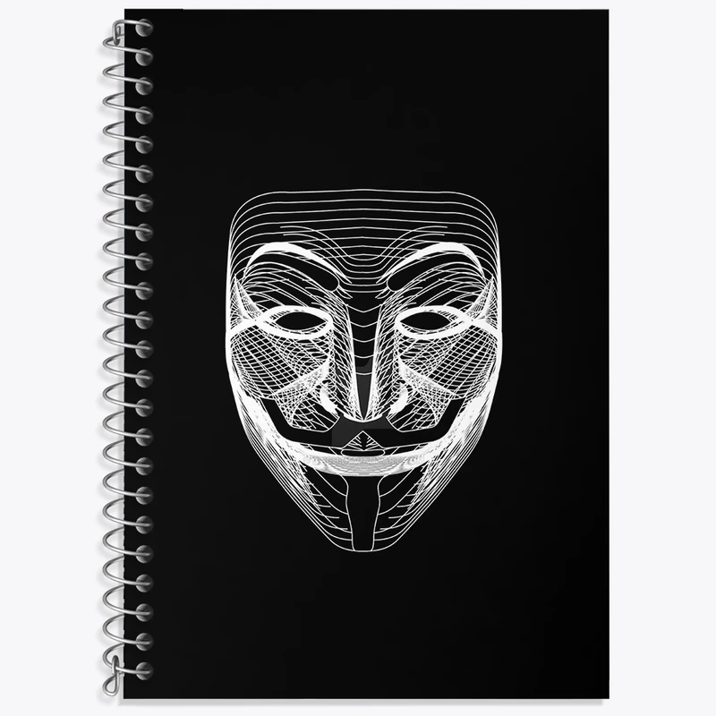 دفتر زبان دوخط 50 برگ خندالو طرح (Anonymous) گروه هکری کد N9369