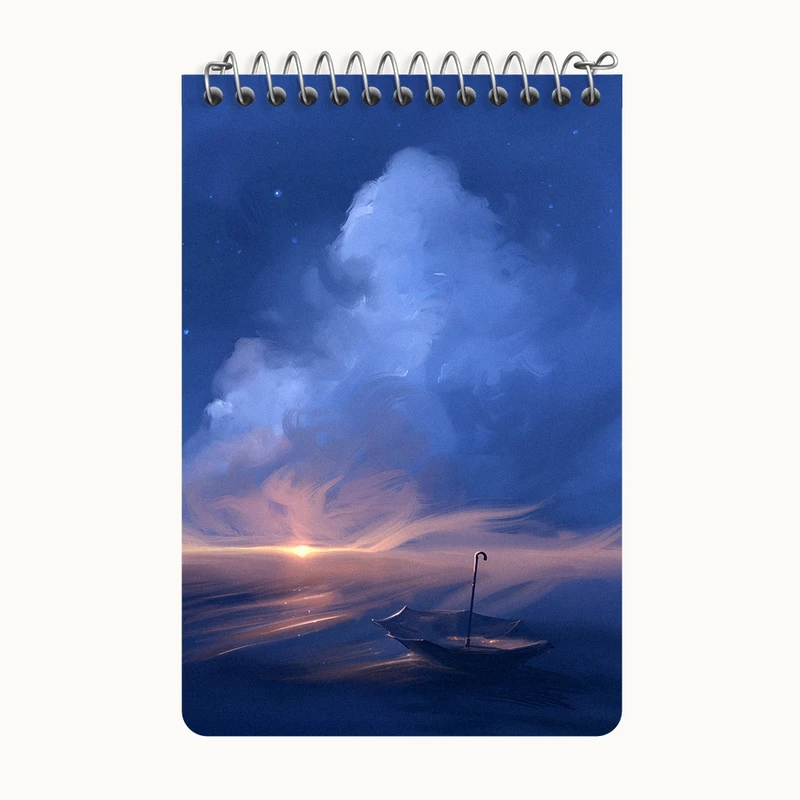 دفتر یادداشت 50 برگ خندالو طرح چتر و آسمان کد F11177