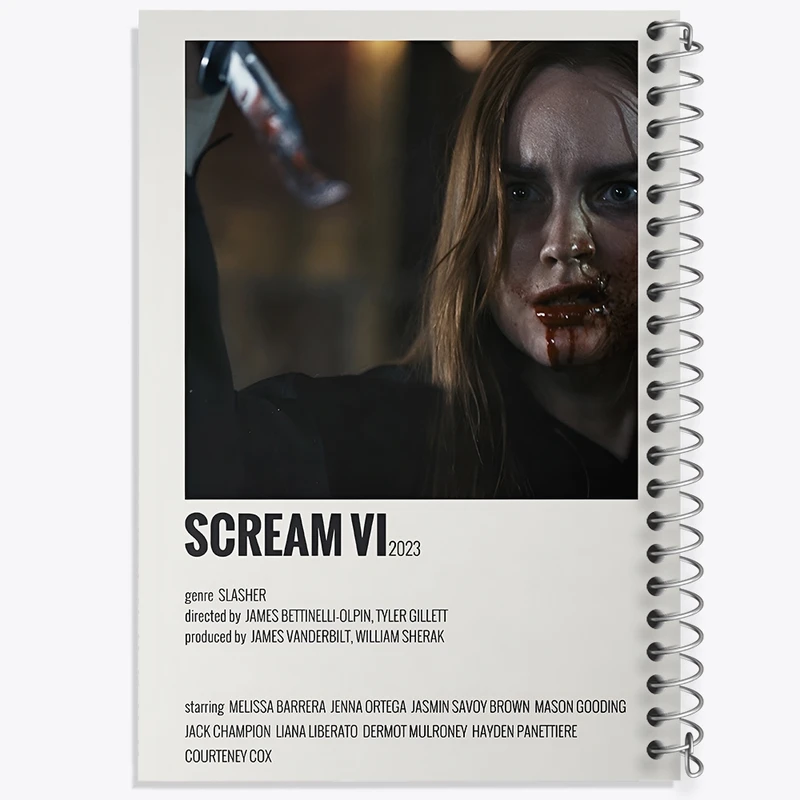 دفتر شطرنجی 50 برگ خندالو طرح جیغ (Scream) کد F13007