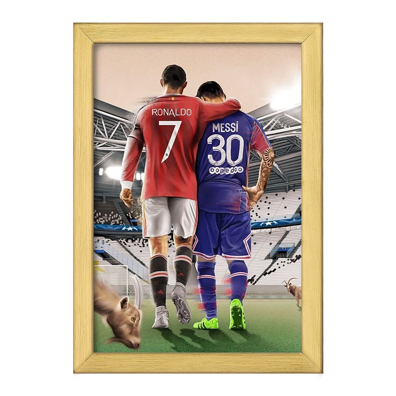 تابلو خندالو طرح کریستیانو رونالدو و لیونل مسی  کد 14000