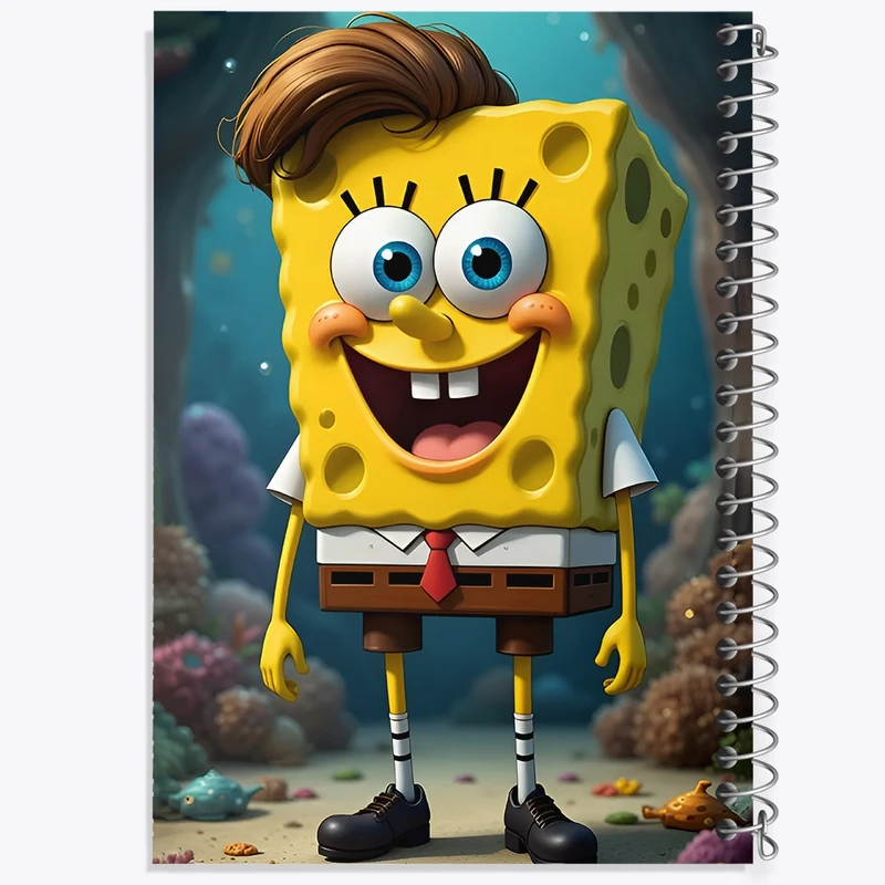 دفتر شطرنجی 50 برگ خندالو طرح باب اسفنجی کد F11712