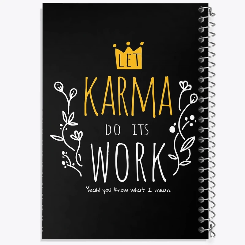 دفتر طراحی 50 برگ خندالو طرح کارما کد F1471