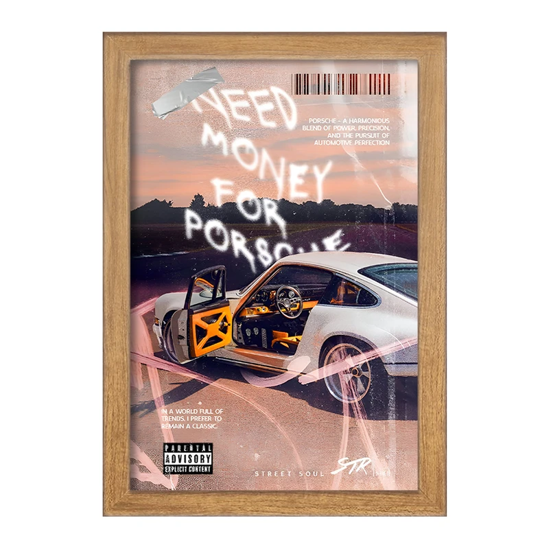 تابلو خندالو طرح پورشه (Porsche) کد F13520