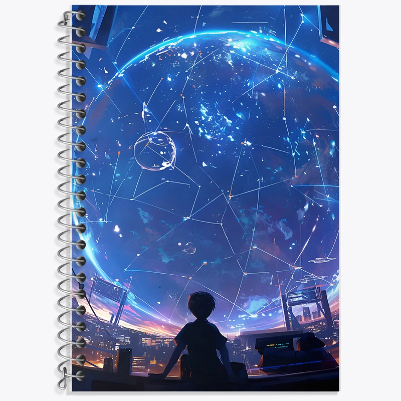 دفتر نت موسیقی 50 برگ خندالو طرح آسمان شب کد F9238