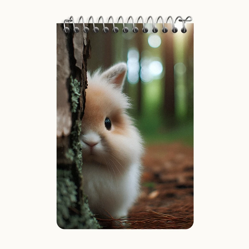 دفتر یادداشت 50 برگ خندالو طرح خرگوش بامزه کد F8017