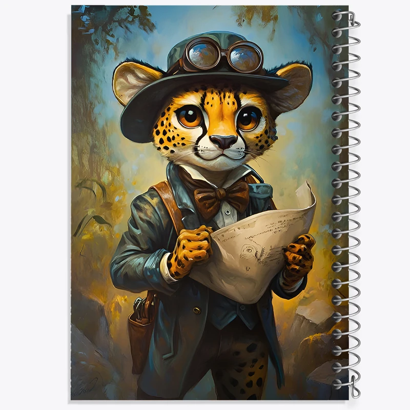 دفتر مشق 100 برگ خندالو طرح یوزپلنگ جهانگرد کد F11784