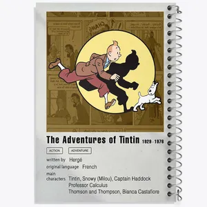 دفتر مشق 100 برگ خندالو طرح تن تن (Tintin) کد F11254