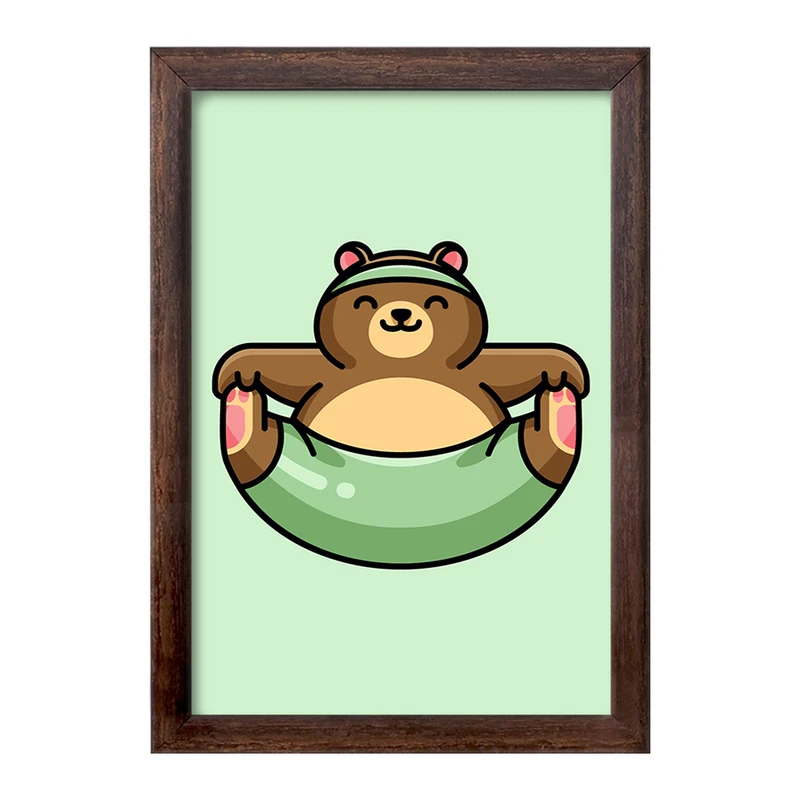 تابلو خندالو طرح حیوانات بامزه خرس کد 28385