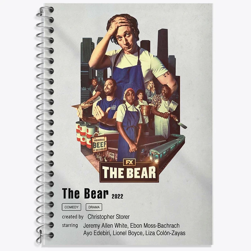 دفتر زبان 50 برگ خندالو مدل سه خط طرح خرس (The Bear) کد F11931