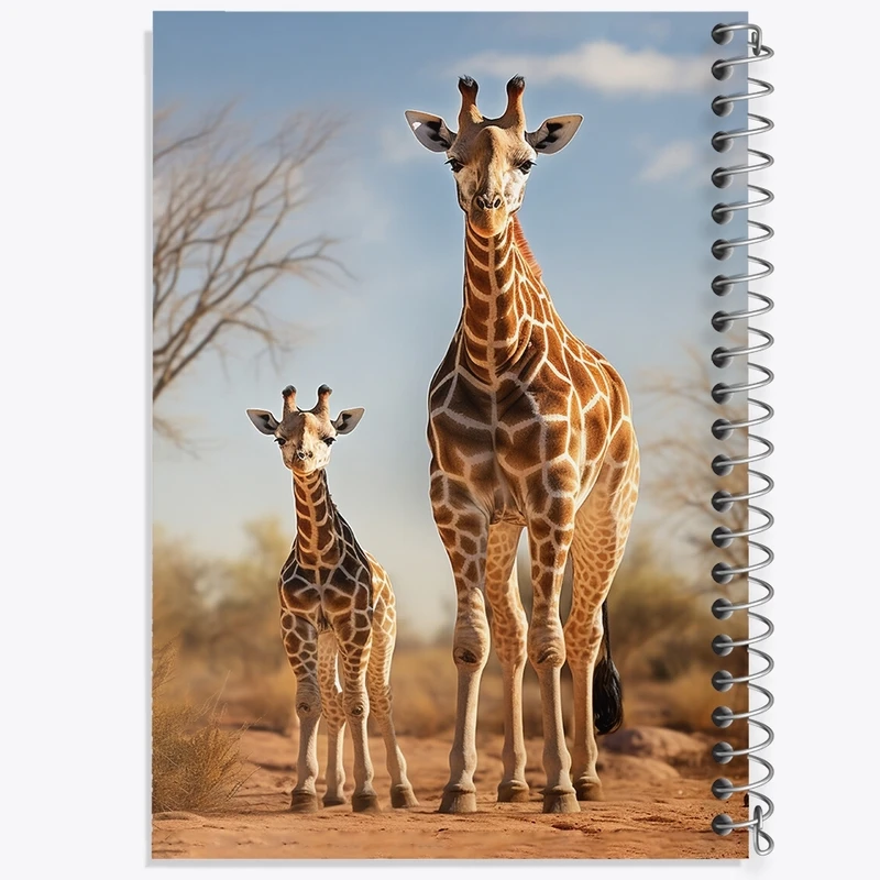 دفتر طراحی 50 برگ خندالو طرح زرافه کد F472