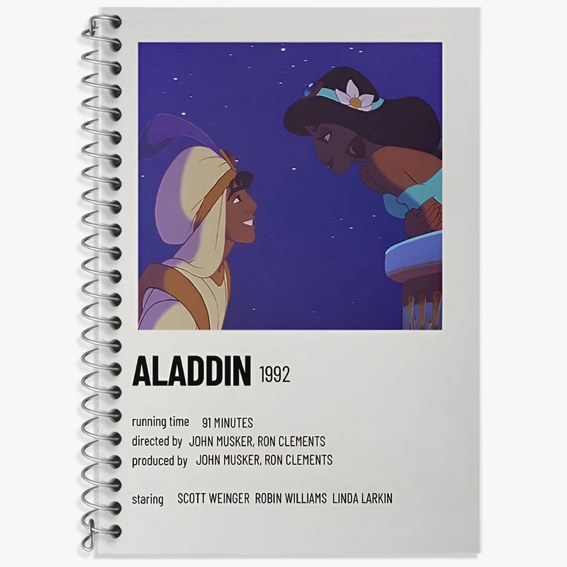 دفتر زبان دوخط 50 برگ خندالو طرح علاء الدین (Aladdin) کد F13334