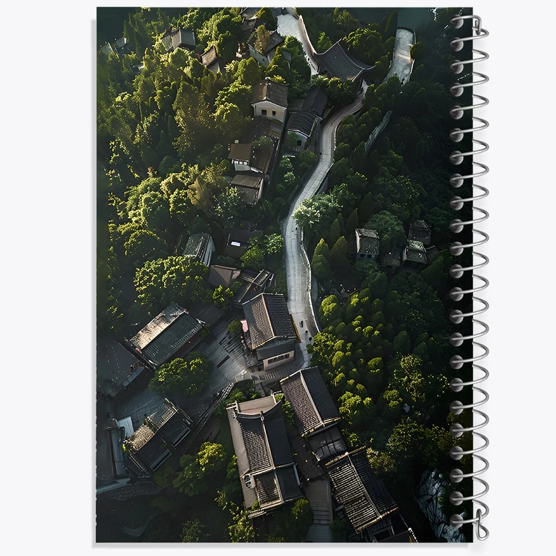 دفتر شطرنجی 50 برگ خندالو طرح روستای سبز کد F11633